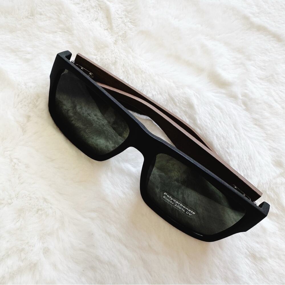 Jensen Black & Dark Wood Sunglasses - Picture 4 of 11